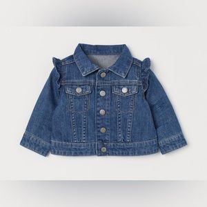 GIrls Ruffled Trim Twill Jacket